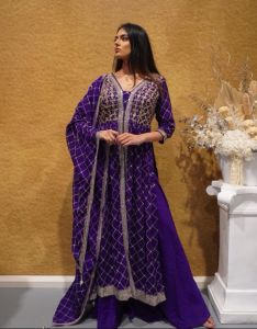 Purple Nyra Cut Suit