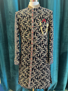 Black Sequin Sherwani
