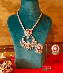 Chandbali Parrot Neckpiece
