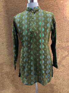 Mehndi Green Sequin Kurta