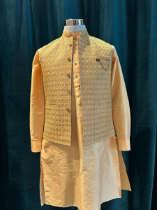 Peach Patterned Three Piece