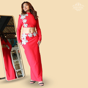 Red Floral Co-ord Set