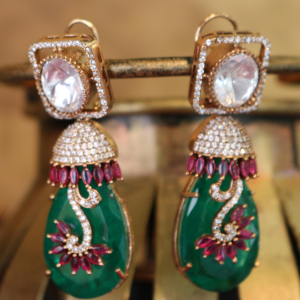 Royal Green Teardrop Earrings