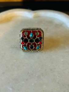 Square Polki Ring