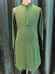 Teal Blue Sequin Kurta
