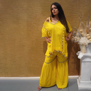 Yellow Kaftaan Sharara Set 
