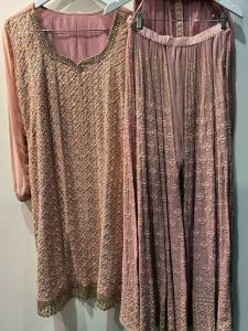 Baby Pink Chikankari Palazzo