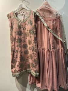 Baby Pink Sequin Sharara