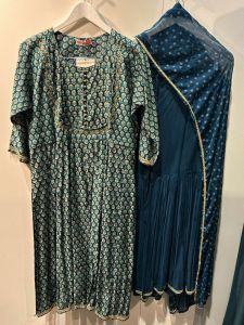 Blue Long Peplum Sharara