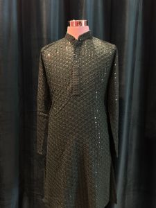Bottle Green Sequin Kurta
