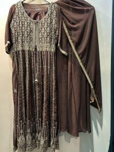 Coffee Brown Front Slit with Palazzo