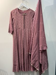Mauve Embroidery Anarkali