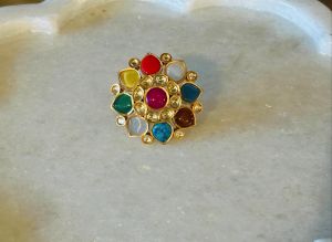 Multicoloured Flower Ring