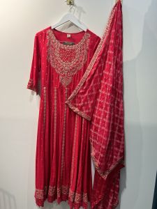 Red Zari Work Anarkali