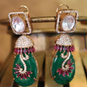 Royal Green Teardrop Earrings