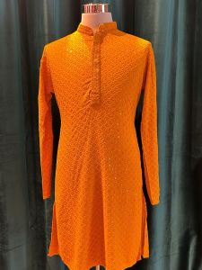 Yellow Sequin Kurta